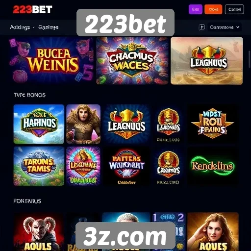 Comparativo de jogos disponíveis na plataforma 223bet